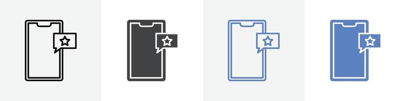 phone rating icon set use for web ui or app vector