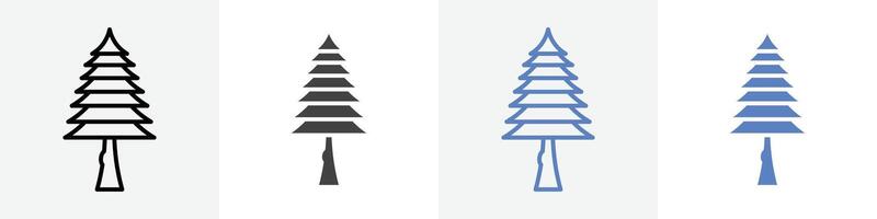 pine tree icon set use for web ui or app vector