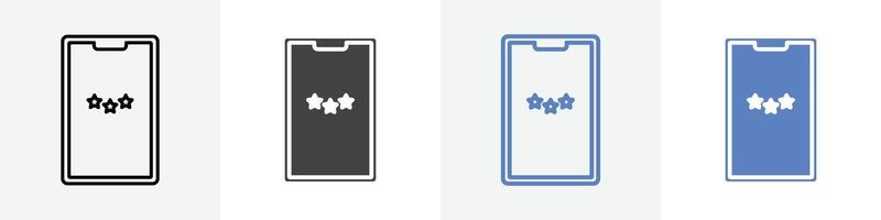 rating in phone icon set use for web ui or app vector