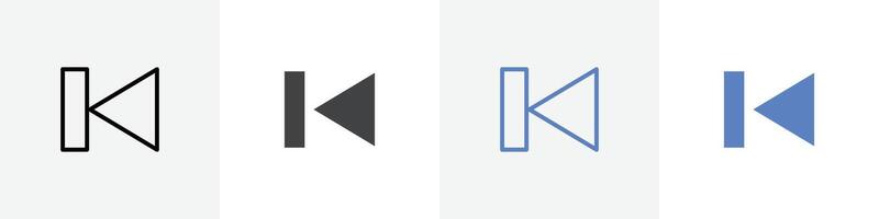 rewind icon set use for web ui or app vector