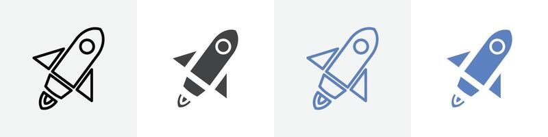 rocket icon set use for web ui or app vector
