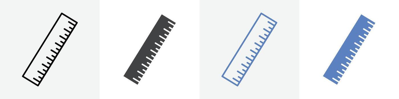 ruler icon set use for web ui or app vector