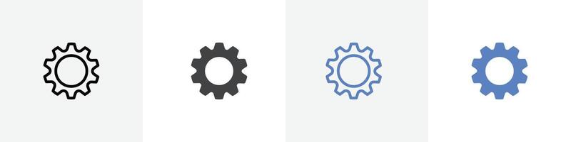 setting icon set use for web ui or app vector
