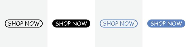 shop now button icon set use for web ui or app vector