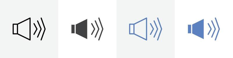 sound icon set use for web ui or app vector