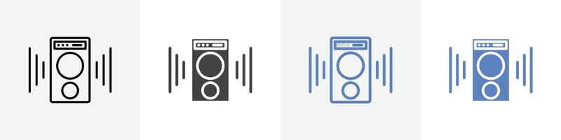 speaker icon set use for web ui or app vector