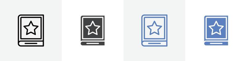 star book icon set use for web ui or app vector