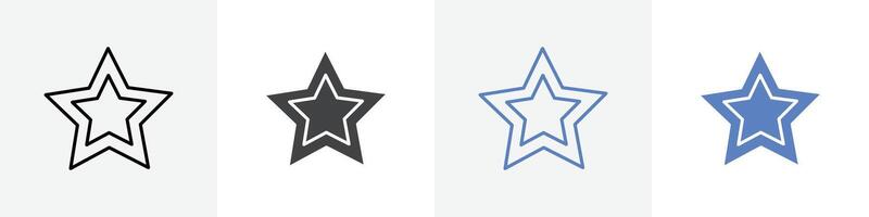 star icon set use for web ui or app vector