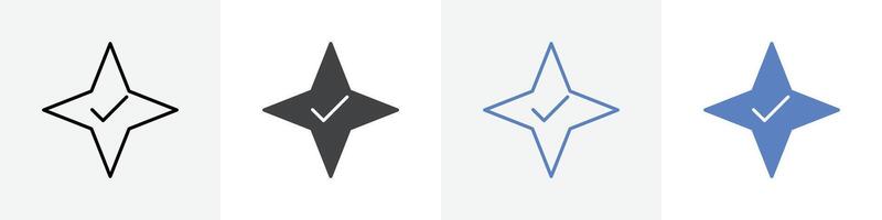 star icon set use for web ui or app vector