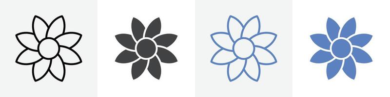 sunflower icon set use for web ui or app vector