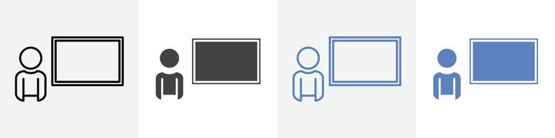 teacher icon set use for web ui or app vector