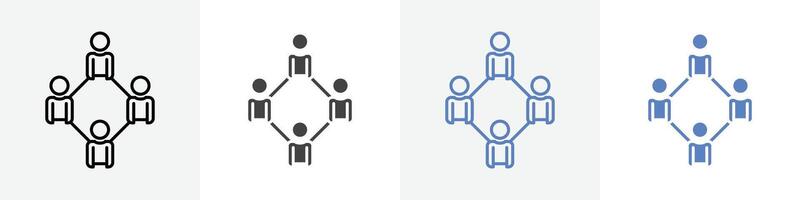 team icon set use for web ui or app vector