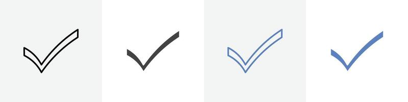 tick icon set use for web ui or app vector