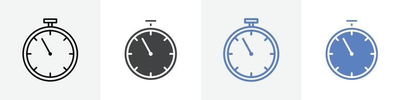 timer icon set use for web ui or app vector