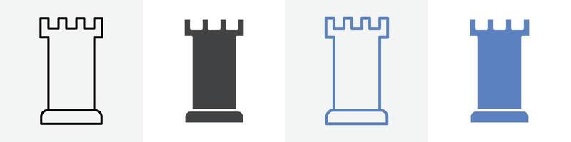 tower icon set use for web ui or app vector