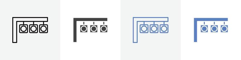 traffic light icon set use for web ui or app vector