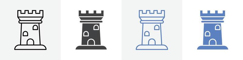 tower icon set use for web ui or app vector