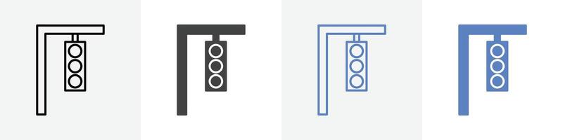 traffic light icon set use for web ui or app vector