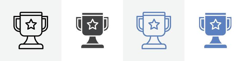 trophy icon set use for web ui or app vector