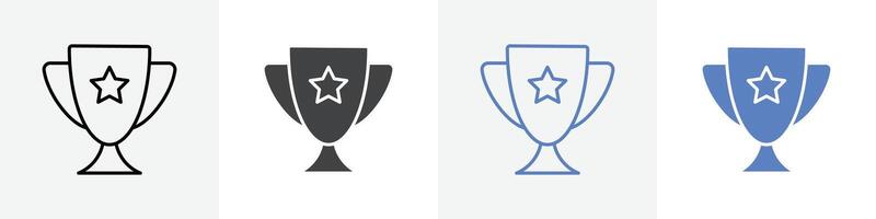 trophy icon set use for web ui or app vector
