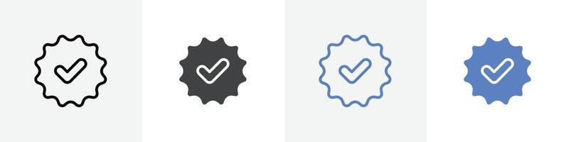 verified icon set use for web ui or app vector