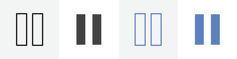 play icon set use for web ui or app vector