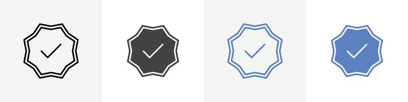 verify icon set use for web ui or app vector