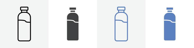 water bottle icon set use for web ui or app vector