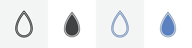 water drop icon set use for web ui or app vector