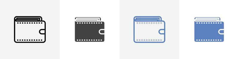 wallet icon set use for web ui or app vector