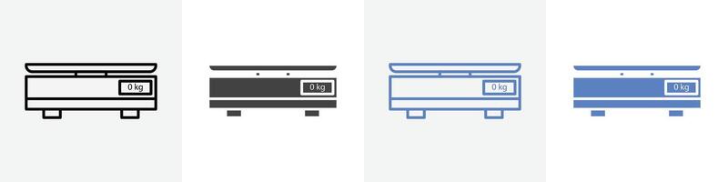 weighting scale icon set use for web ui or app vector