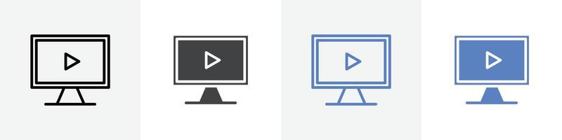 screen icon set use for web ui or app vector