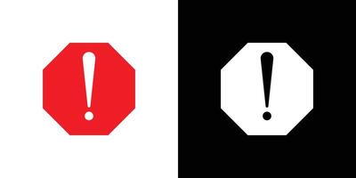 alert warning spam octagon icon Outline sign symbol set vector
