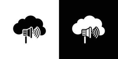 Cloud Marketing icon Outline sign symbol set vector