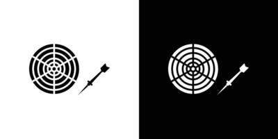 darts icon Outline sign symbol set vector