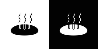 fresh bread icon Outline sign symbol set vector