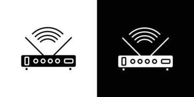 internet router icon Outline sign symbol set vector