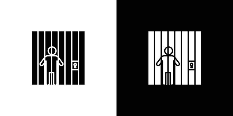 jail criminal prisioner icon Outline sign symbol set