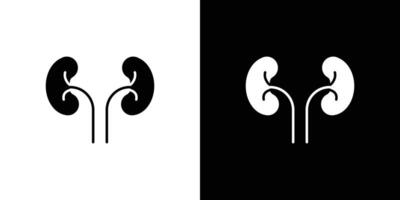 kidney icon Outline sign symbol set vector