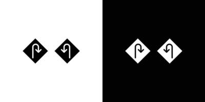 Left Right U-Turn Warning icon Outline sign symbol set vector