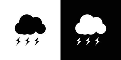Lightning icon Outline sign symbol set vector