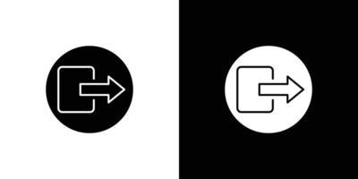 Logout icon Outline sign symbol set vector