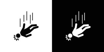 man fall down icon Outline sign symbol set vector