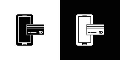 mobile payment icon Outline sign symbol set vector