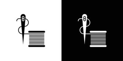 Needle, threads icon Outline sign symbol set vector