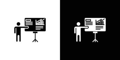Presentation icon Outline sign symbol set vector