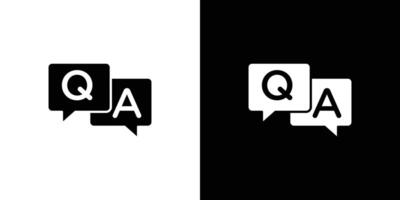 Questions and answers icon Outline sign symbol set vector