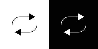 Repeat reload arrow icon Outline sign symbol set vector