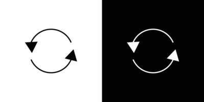 Synchronization icon Outline sign symbol set vector