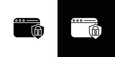 Web Security icon Outline sign symbol set vector